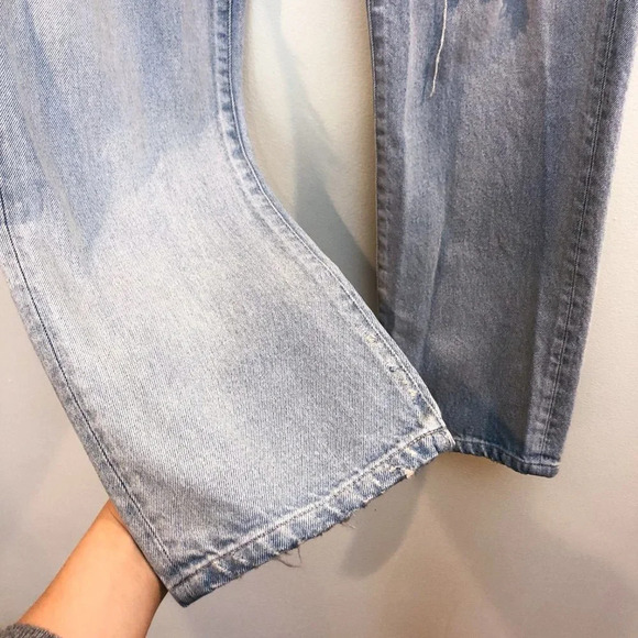 JOHN ELLIOT Light Wash Baggy High Rise Designer Distressed Straight Leg Jeans 28 - Picture 3 of 11